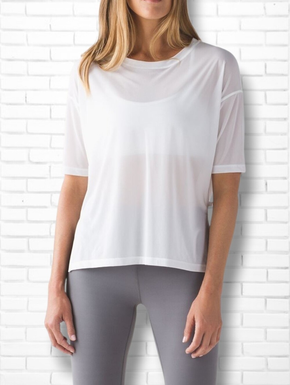 Lululemon Get Low Short Sleeve In Off-White Size M